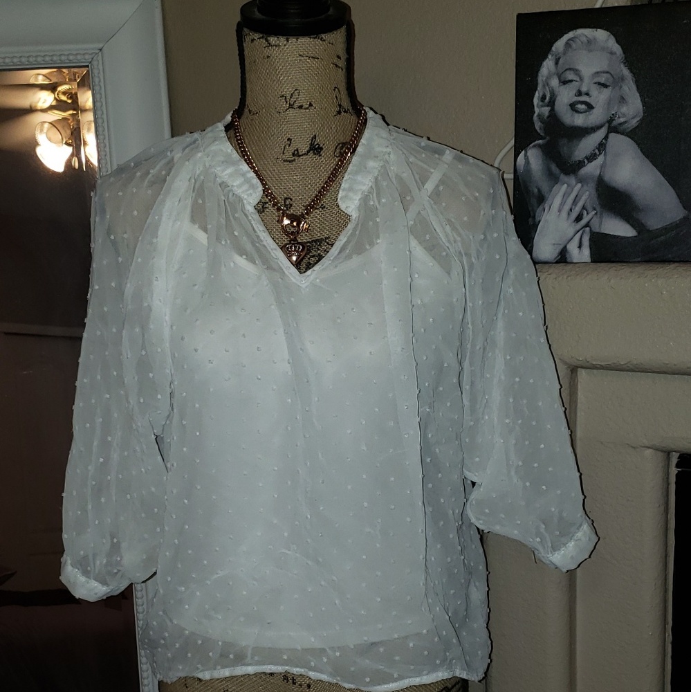 2 piece sheer top